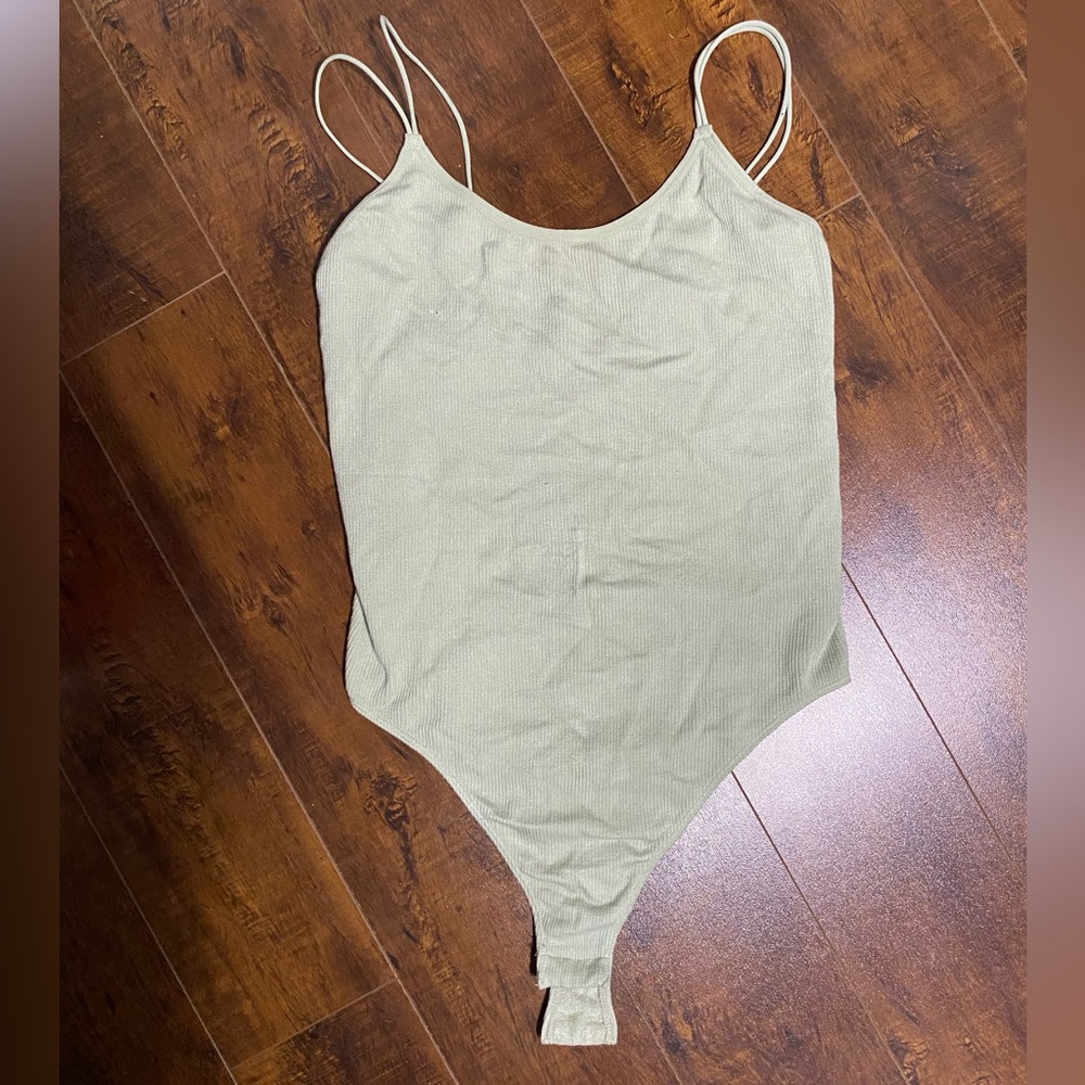 Light Green Spaghetti Strap Bodysuit